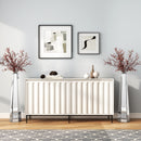 Handmade Silver Glass Floor Vase with Mirrors and MDF, 29.92 Inches Tall