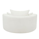 360° Swivel Chair Accent Barrel Chair With Removable Pillows