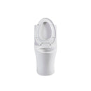 Elegant One Piece Toilet With Tornado Dual Flush, Siphonic S Trap 12", Soft Close Seat, Dual Flush, Ada Height, Glossy - Gloss White by HouseOfZazla