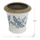 7.1x7.1x6.7' Ceramic Planter with Floral Pattern, Set of 2 by HouseOfZazla