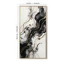 Large Framed And Abstract Wall Art, Minimalist Canvas Prints (Set of 2) - White / Black by Unique Piece Furniture