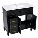 Bathroom Vanity With Sink, 2 Doors 2 Drawers, Freestanding Design by HouseOfZazla