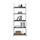 5-Tier Ladder Shelf with Rubber Wood Frame