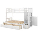 Bunk Bed, Convertible Bottom Bed, Storage Shelves And Drawers by Unique Piece Furniture