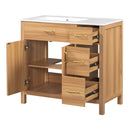 Bathroom Vanity, 2 Soft Close Doors, 3 Soft Close Drawers, Adjustable Shelf - Wood by HouseOfZazla