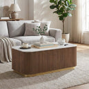 Rectangle Cocktail Table Genuine Accent Plinth Base by HouseOfZazla
