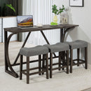 Bar Table Set With 3 Padded Stools by HouseOfZazla