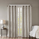 Knitted Jacquard Damask Total Blackout Grommet Top Curtain Panel by HouseOfZazla