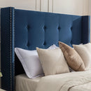 Peyton - Upholstered Bed With 54" High Headboard, Traditional Hand Buttoned Tufting by Unique Piece Furniture
