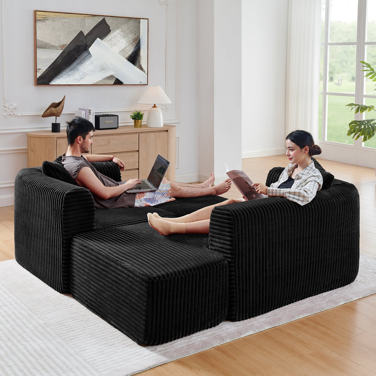 114" Cloud Sectional Couch with L-Shape Chaise, photo 6 of 10