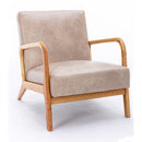 Classic Mid-Century Modern Accent Chairs, Open Framed Armchair With Cushioning by HouseOfZazla