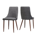 Mid Century Modern Fabric Armless Dining Chair