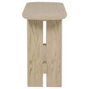 Kailani Coastal Sofa Console Table with Shelf Beige Oak