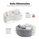 LY-042 S-Curved Chenille Sectional Sofa: Dual-Depth Options