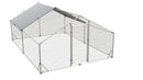Large Metal Chicken Coop, Walk In Poultry Cage Hen Run House Rabbits Habitat Cage Spire Shaped Coop With Waterproof And Anti Ultraviolet Cover by HouseOfZazla