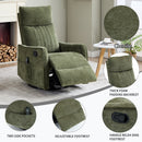 Green Heat Massage Manual Recliner Chair