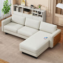 Walker Edison | Linen Sectional Sofa with Chaise