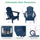 Adirondack Chairs Set of 2 - HDPE Plastic Outdoor Chairs by HouseOfZazla