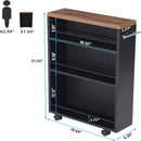 4 Tier Narrow Rolling Kitchen Slim Storage Cart by HouseOfZazla