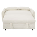 Pull-Out 2 Seat Modern Sleeper Sofa With 2 Throw Pillows And USB Ports by HouseOfZazla