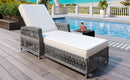 Go Outdoor Long Reclining Chaise with Cushions