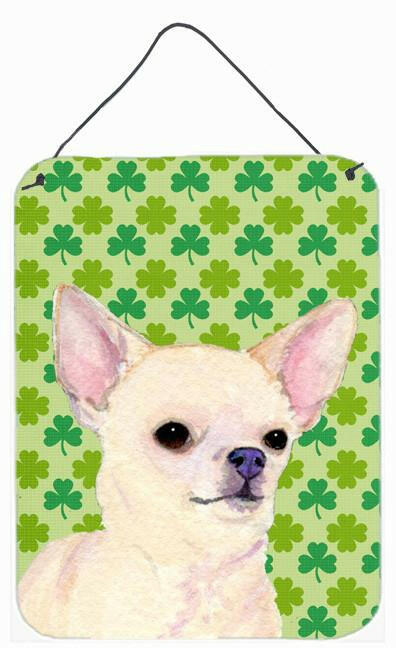 Chihuahua St. Patrick's Day Shamrock Portrait Wall or Door Hanging Prints