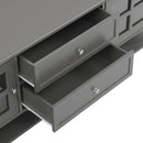 TV Stand, Entertainment Center With Dual Drawers And Hidden Storage, Cabinet With Soft Closing Doors And Sleek Panel Design by HouseOfZazla