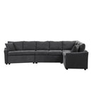 L-Shaped Sofa Convertible Sofa Bed Pull Out Sofa Sleeper With Two Back Pillows, Two USB Ports And Two Power Sockets For Living Room by HouseOfZazla