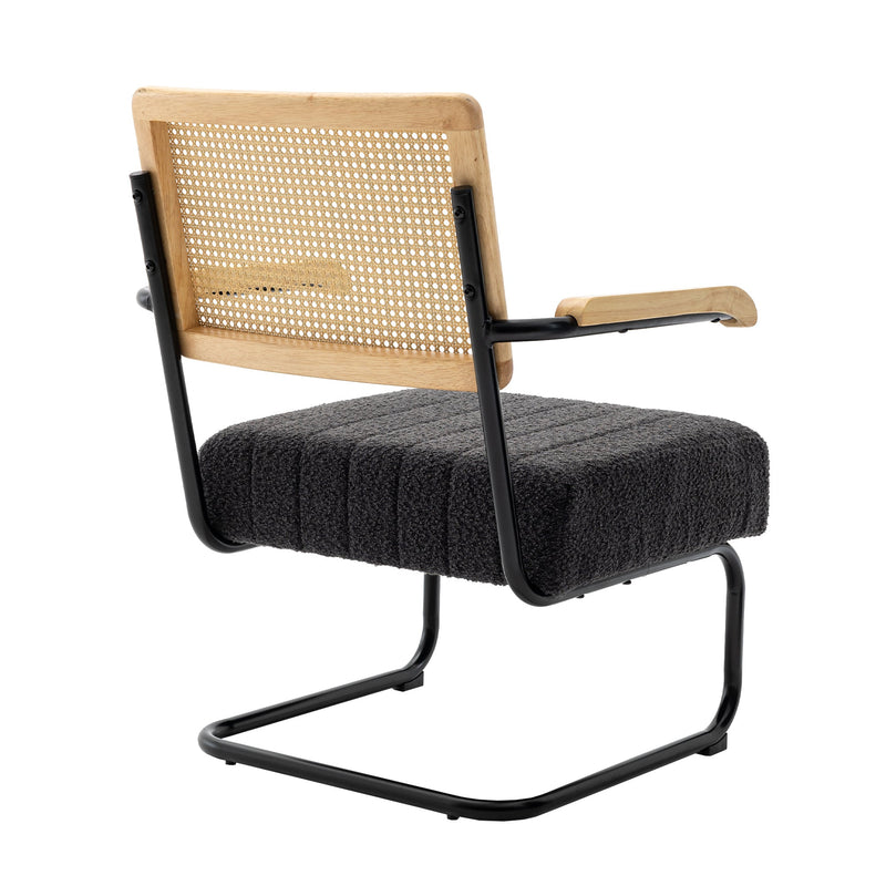 Accent Chair - Modern Industrial Slant Armchair with Metal Frame - Premium High Density Soft Single chair for Living Room Bedroom