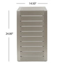 Aluminum Outdoor C-Shaped Side Table for Patio by HouseOfZazla