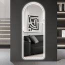Arch Design LED Full Length Mirror, Dimmable, High Definition, Explosion Proof, 65" X 21" - Silver