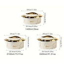 3-Piece Insulated Thermal Casserole Dish Set with Lids