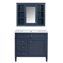 Bathroom Vanity With Mirror Cabinet, Single Sink With 2 Soft Closing Doors And 4 Drawers by HouseOfZazla