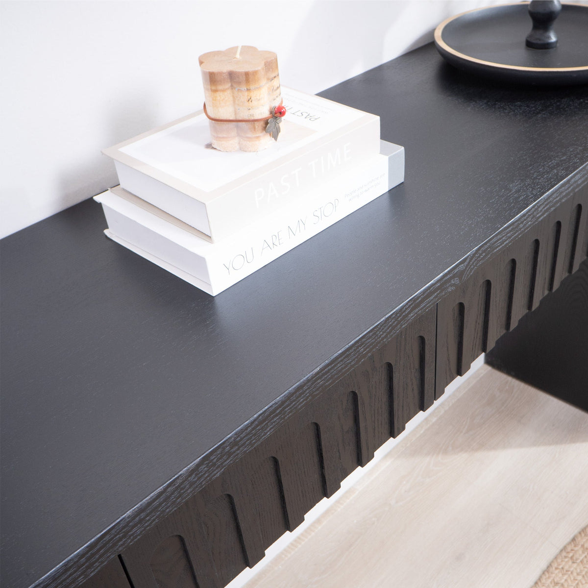 Modern Black Console Table with 4 Drawers – 59.2" Entryway Table with Storage, photo 12 of 12