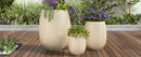 U_STYLE Lightweight Round MGO Outdoor Planter Set - 3 Sizes by HouseOfZazla