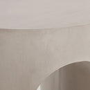 Outdoor Round With U Shape Side Table - Light Gray