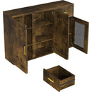 2401Wood Storage Cabinet, Modern Accent Buffet Cabinet, Free Standing Sideboard and Buffet Storage with Door Buffet Sideboard for Bedroom, Living Room, Kitchen or Hallway