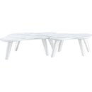 Modern minimalist white table top. Cloud shape gives you a new experience, computer desk. The game table. Suitable for dining and living rooms.