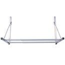 Wall-Mounted Folding Tire Storage, 30.5 To 50.5" Wide, Supports 300 Pounds - Silver by HouseOfZazla