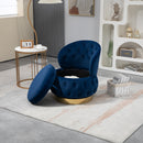 360 Degree Swivel Cuddle Barrel Accent Storage Chairs, Round Armchairs with Wide Upholstered, Fluffy Velvet Fabric Chair for Living Room, Bedroom, Office, Waiting Rooms