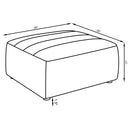 Ortega - Square Ottoman - Charcoal