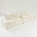 Modular Sofa, Convertible Twin Seat With Chaise Lounge