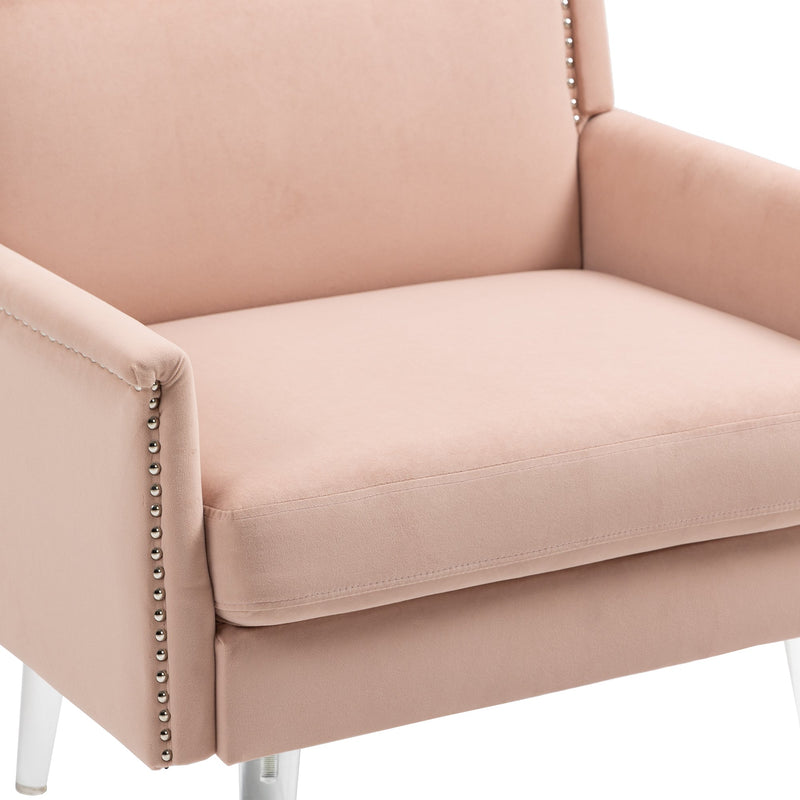 Accent Chair, Living Room Chair / leisure single sofa with acrylic feet