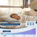 Low Profile Flush Mount Intergrated LED Ceiling Fan With Light And Silent Reversible Motor by HouseOfZazla