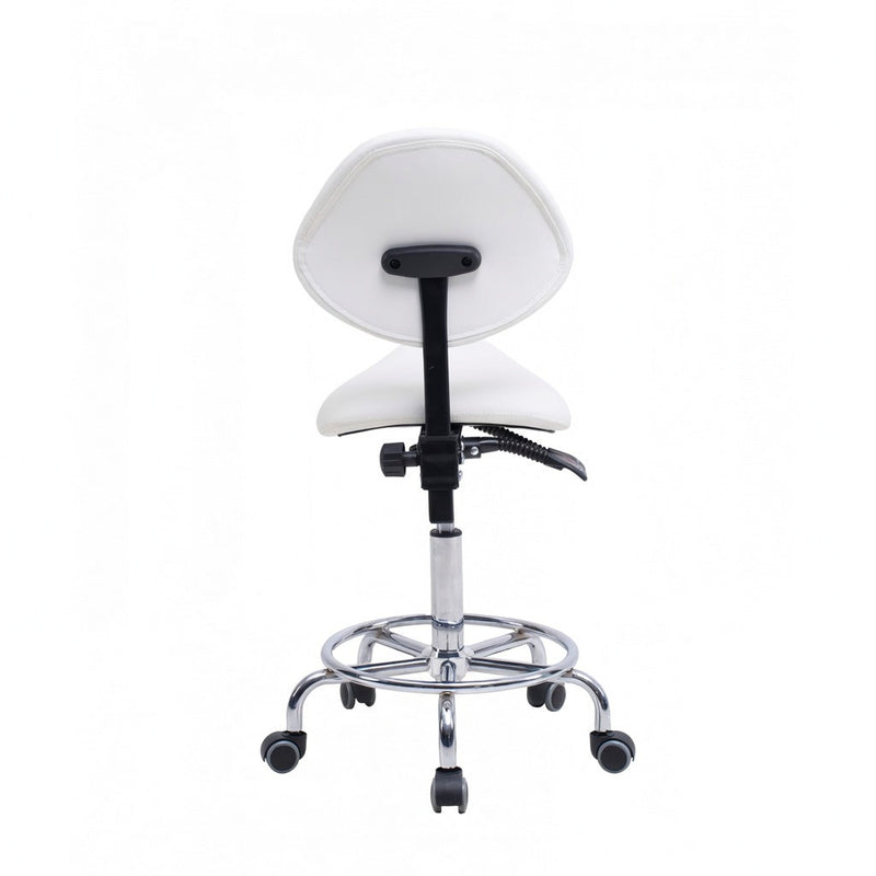 Saddle Stool Chair with Backrest - White, photo 5 of 10