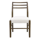 Farmhouse Style Dining Chair Set With Ladder Back Design