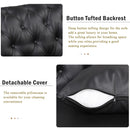 65.5" Modern Sofa Couch PU Upholstered Loveseat Sofa with Sturdy Metal Legs, Button Tufted Back for Living Room, Apartment, Home Office, Black