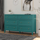 Monticello - 6 Drawer Dresser - Green by HouseOfZazla