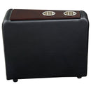 Nseluka - Upholstered Wedge Console For Home Theater With Cupholders - Black by HouseOfZazla