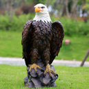 13" H x 24.4" L Large Standing Bald Eagle Garden Statue by HouseOfZazla